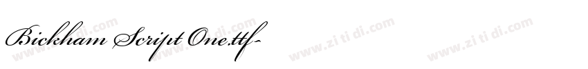 Bickham Script One.ttf字体转换